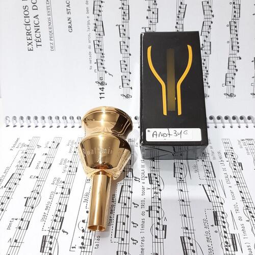 Comprar Bocal De Tuba Jc Custom Anatomic 34g Dourado - a