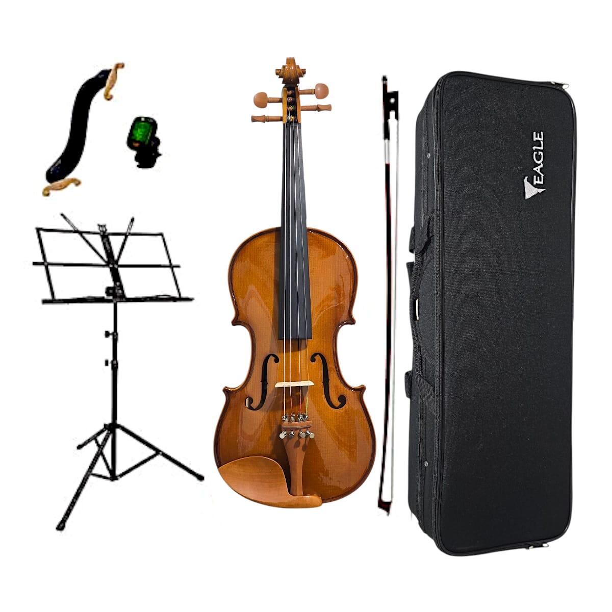 Comprar Violino Eagle 4/4 Ve441 + Espaleira + Estante + Afinador