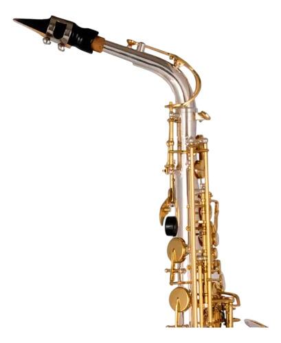 Comprar Sax Alto Tokai TSA-200PG Corpo Prata E Chaves Douradas - a