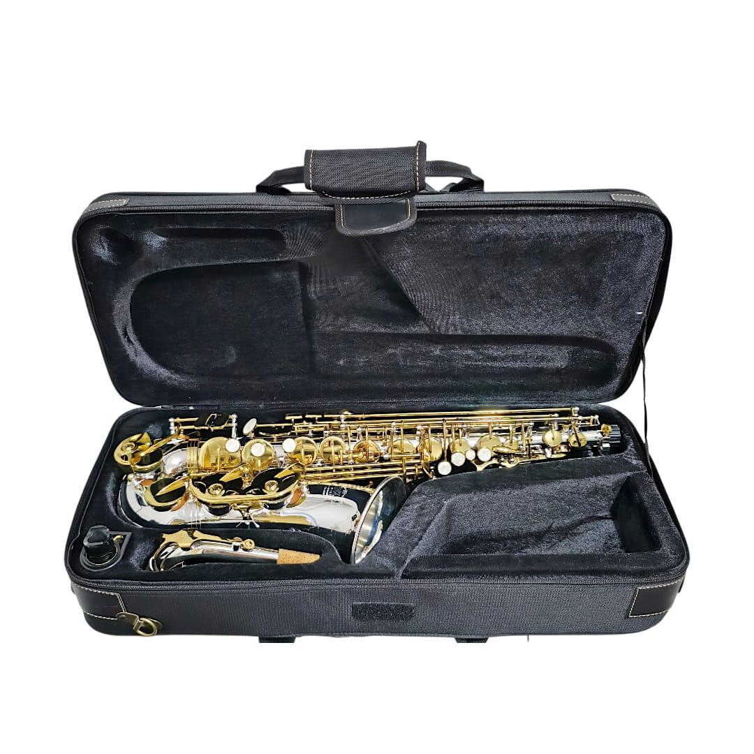 Comprar Sax Alto Tokai TSA-200PG Corpo Prata E Chaves Douradas - a
