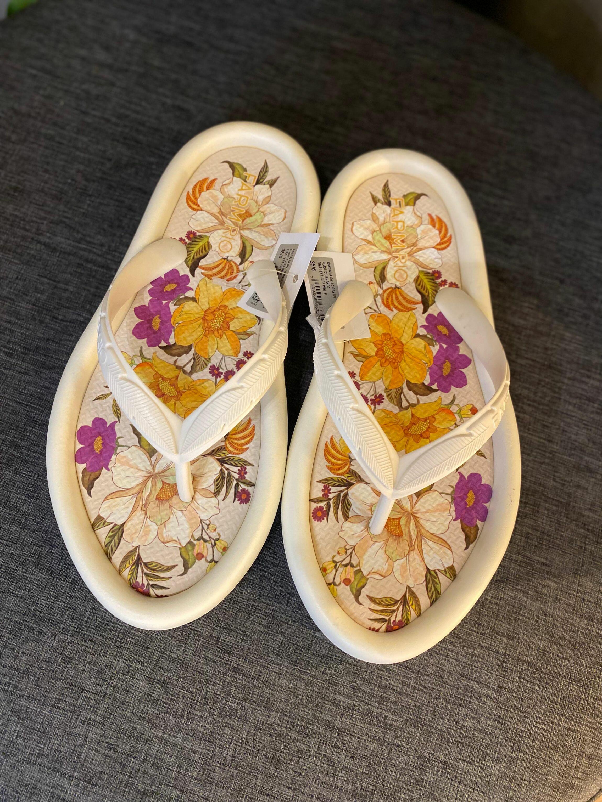 Comprar Chinelo Canoa Pássaro Em Flor Apé Farm - Ouseup Moda