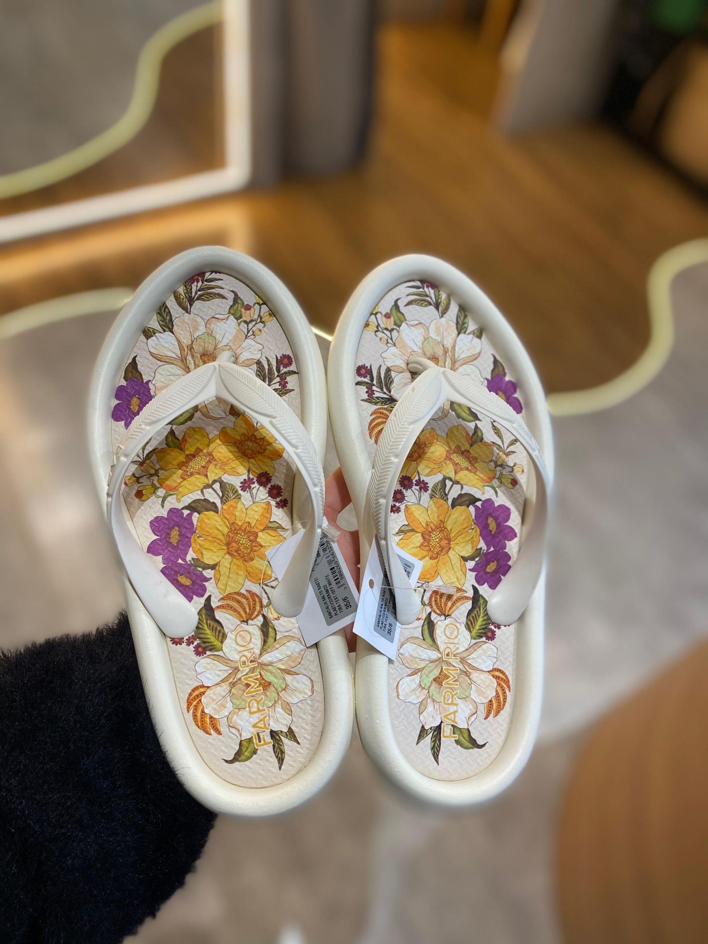 FARM*新シューズライン**Ape**Chinelo Canoa Print peixe Chinelo Canoa Print