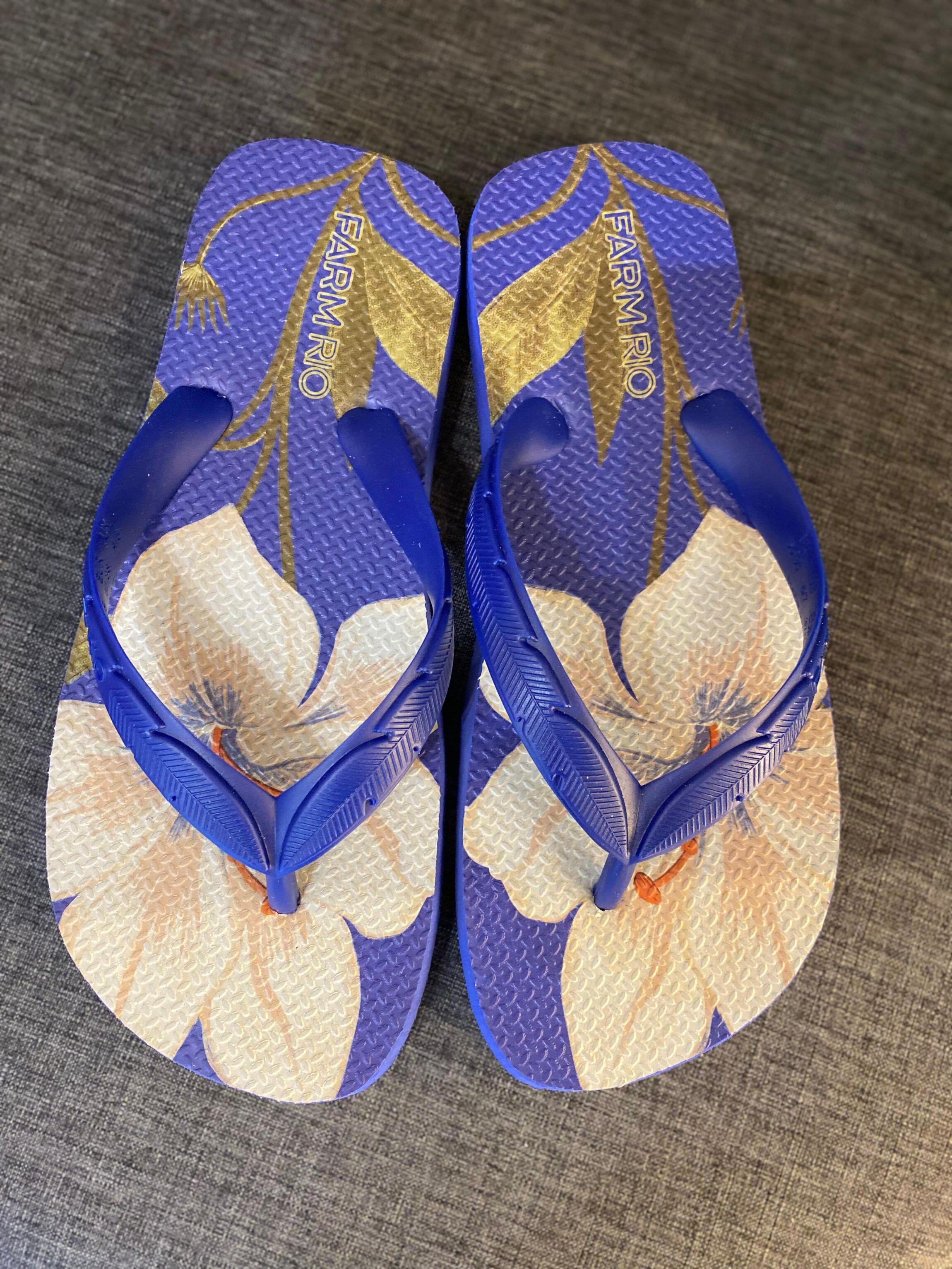 Comprar Chinelo Rasteiro Azul Klein Apé Farm - a partir de R