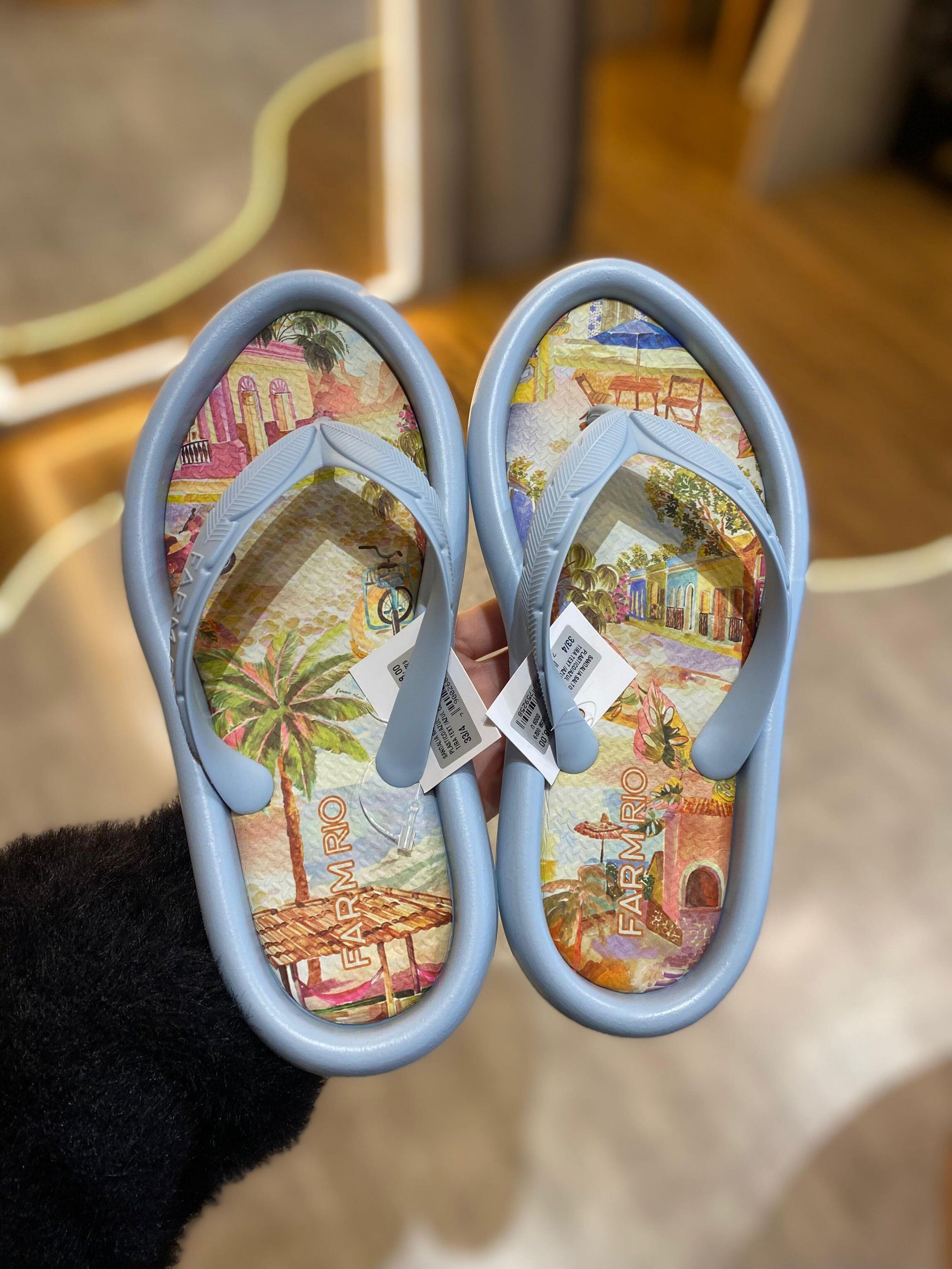 FARM*新シューズライン**Ape**Chinelo Canoa Print peixe Comprar Chinelo Canoa Aracati Apé Farm - Ouseup Moda Feminina