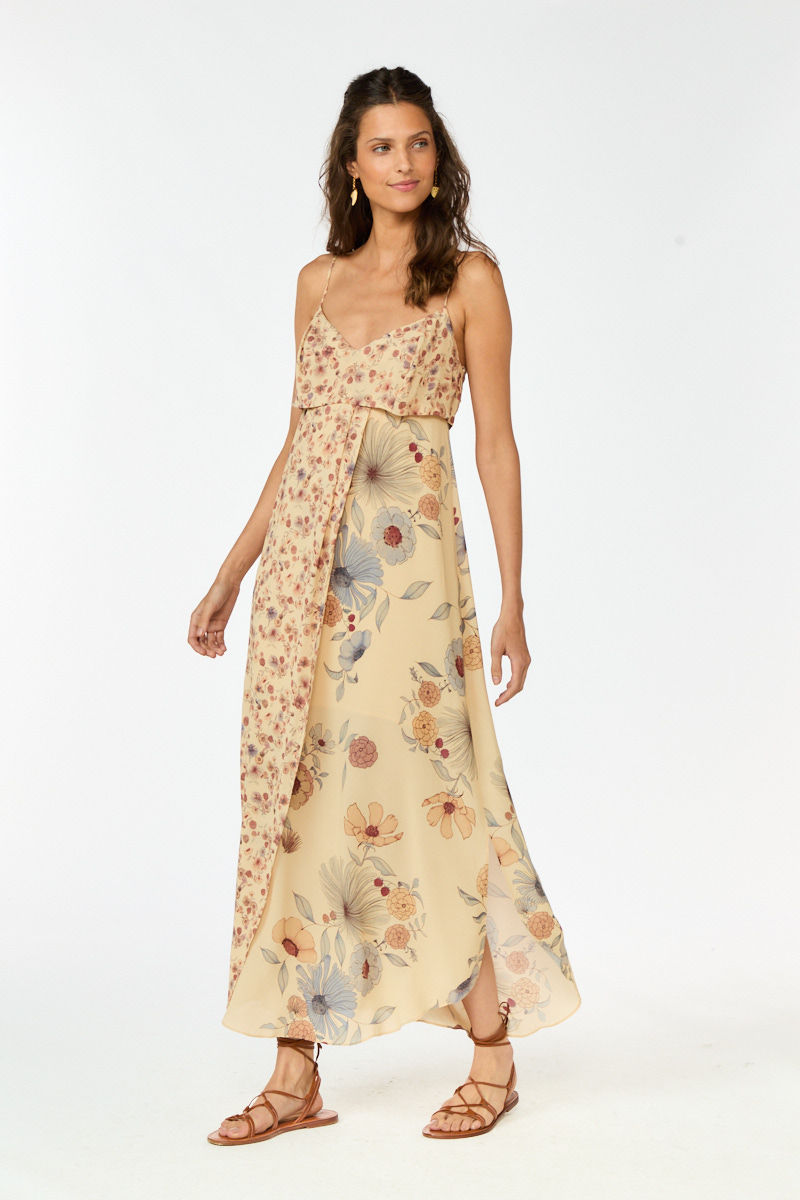 Comprar Vestido Midi Ggt Estampa Fleur Maria Filó Ouseup Moda