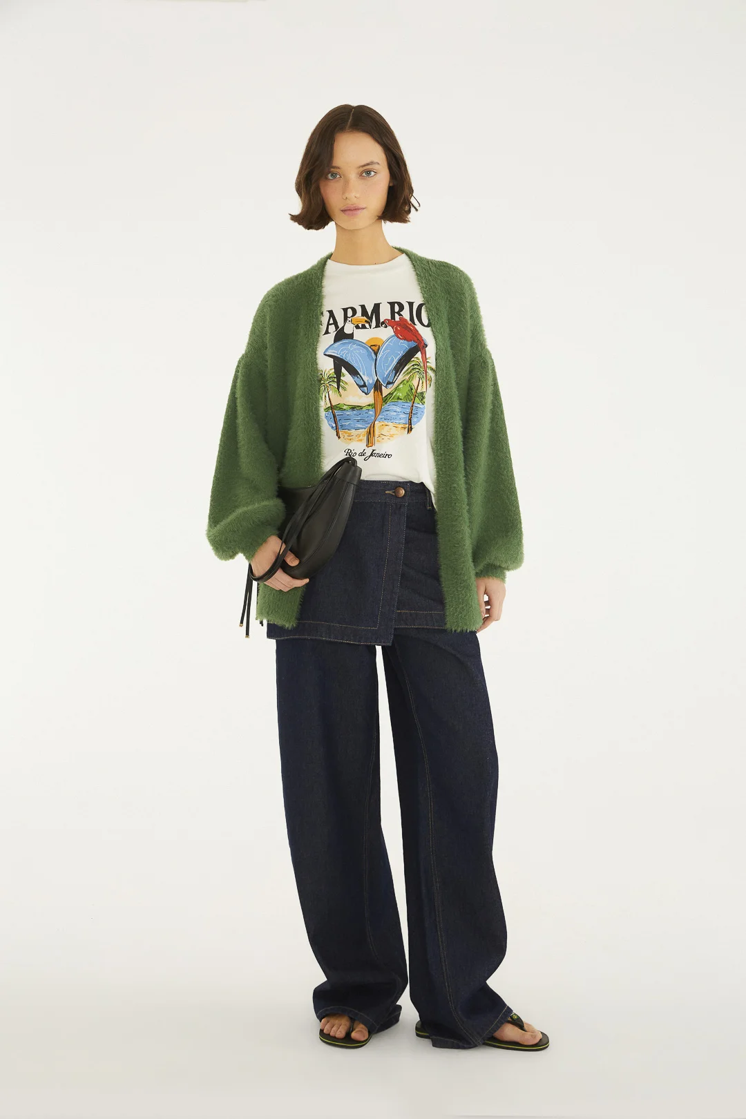 Comprar Cardigan Tricot Pelinho Com Bolso Farm