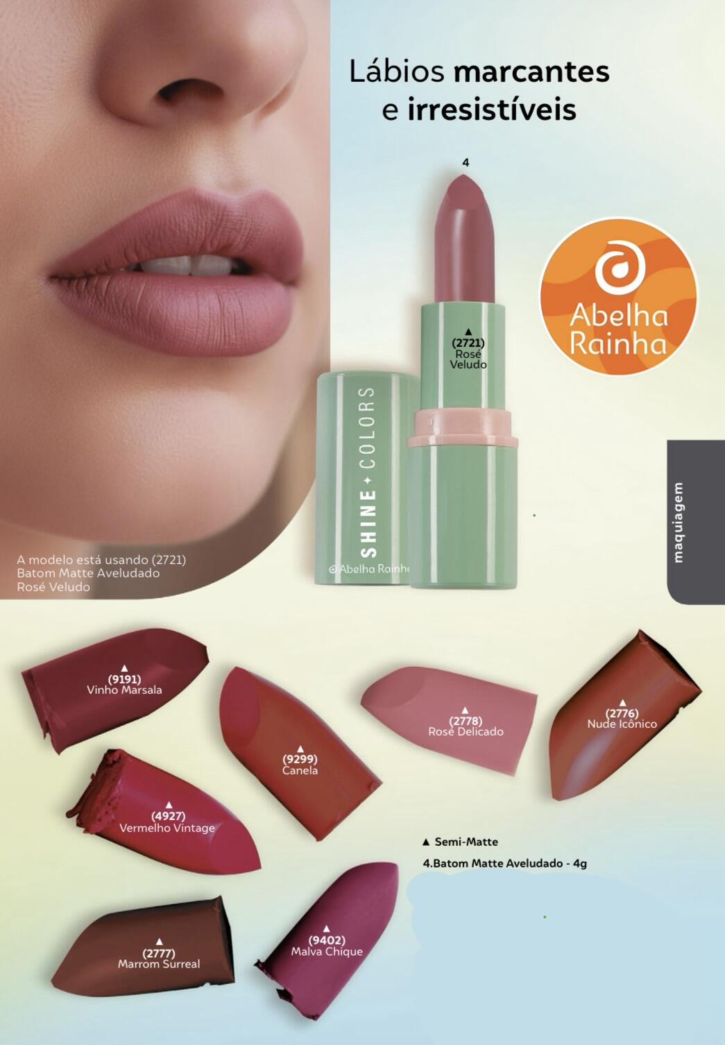 Comprar Batom Matte Aveludado Marrom Surreal Shine Colors 4G (2777