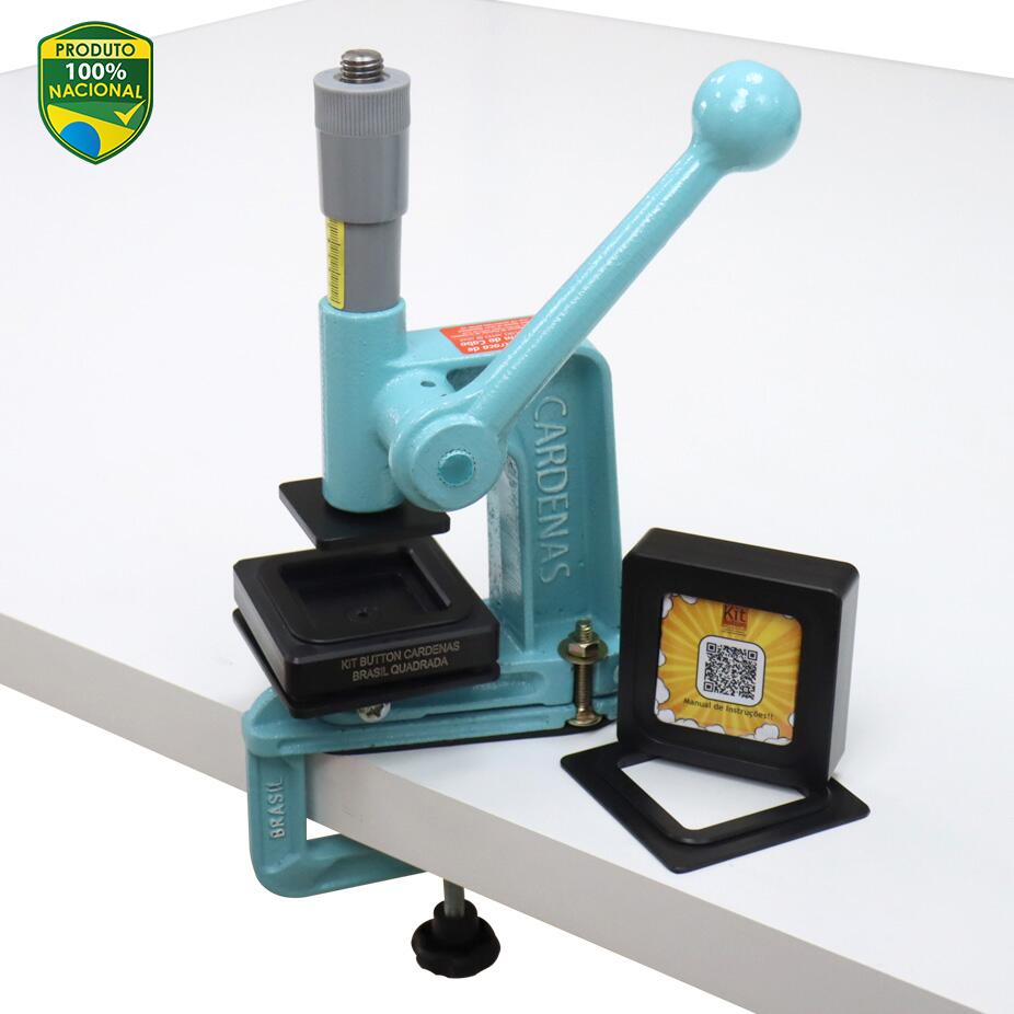 MÁQUINA DE BOTTON 50X50MM QUADRADO COM ALFINETE - de R$1.371,99 a R$2. ...
