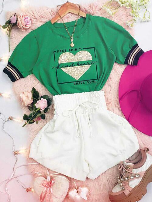 T-shirt Algodão Confort Premium Free Spirit Verde