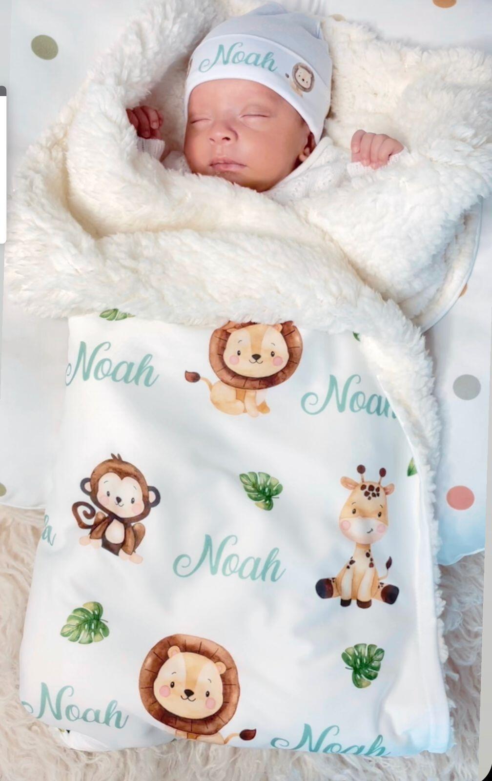 J&SBGFT Manta Personalizada Para Bebé Niña, Manta De Bebé Personalizada