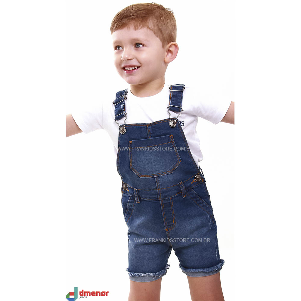 Macacão Jeans CalÇa Jeans Infantil Masculina Ano Jardineira Jeans