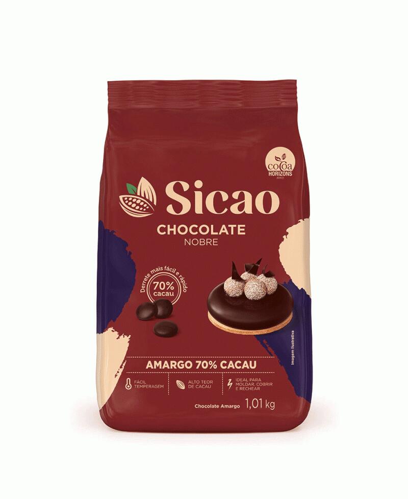 Comprar Chocolate Gotas Amargo Sicao Nobre 70% de Cacau 1,01kg Sicao - Gerô  Festas