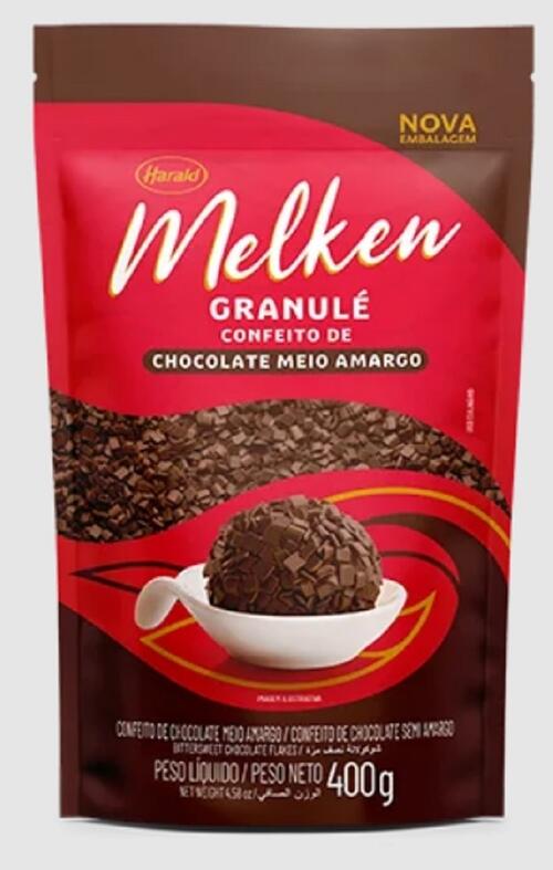 Comprar Granulado Granulé De Chocolate Meio Amargo Nobre Melken 400g ...