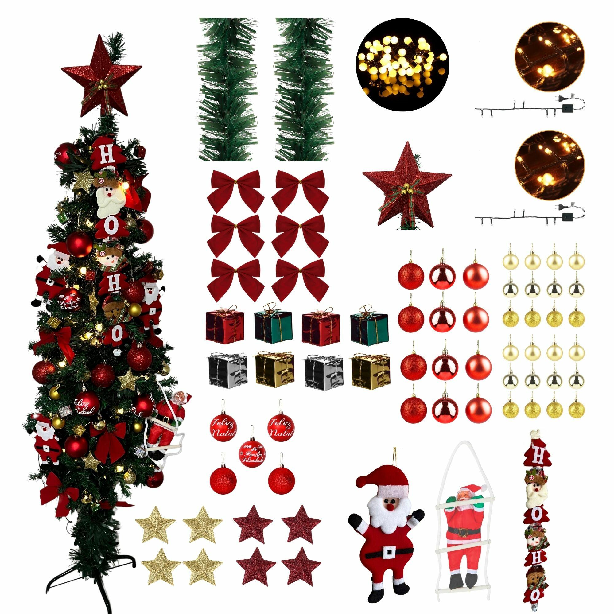 Comprar Árvore de natal decorada grande completa 180cm led enfeites - a ...