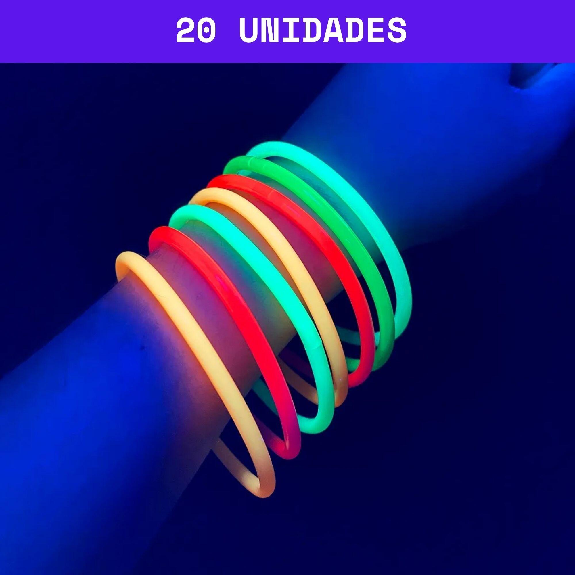 Comprar Kit Pulseira Neon Festa Casamento Balada Luz Brilham - a partir ...