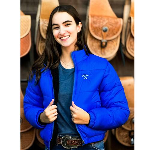 Chaqueta Fyodora de ante azul empolvado main image 1