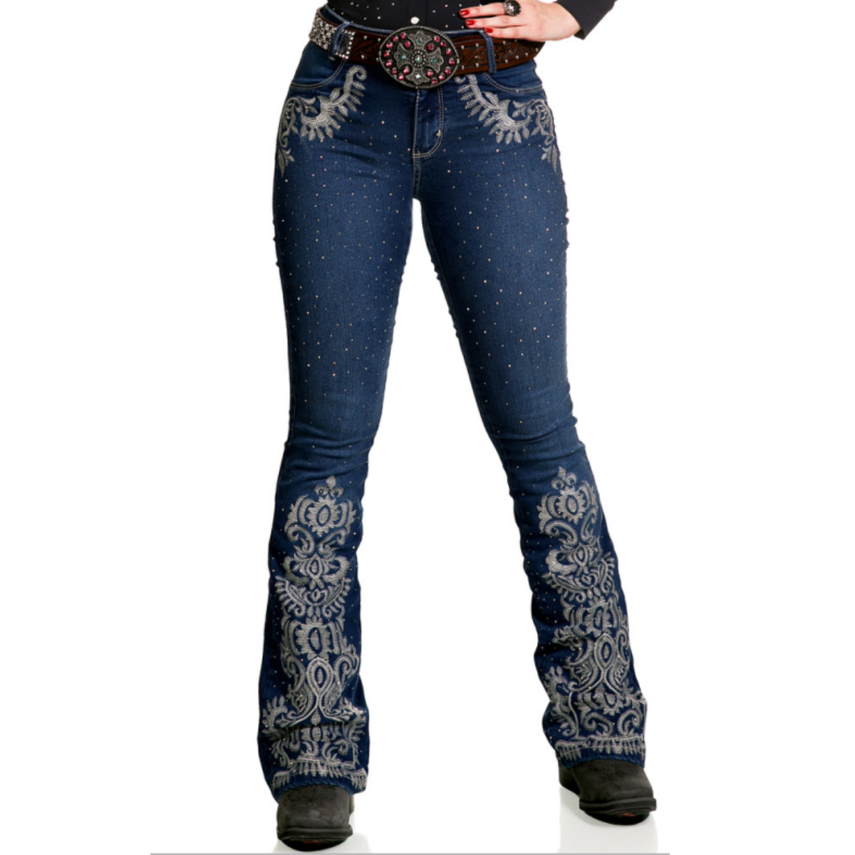 Comprar Calça Jeans Feminina Bordada e Brilho Bill Way 737