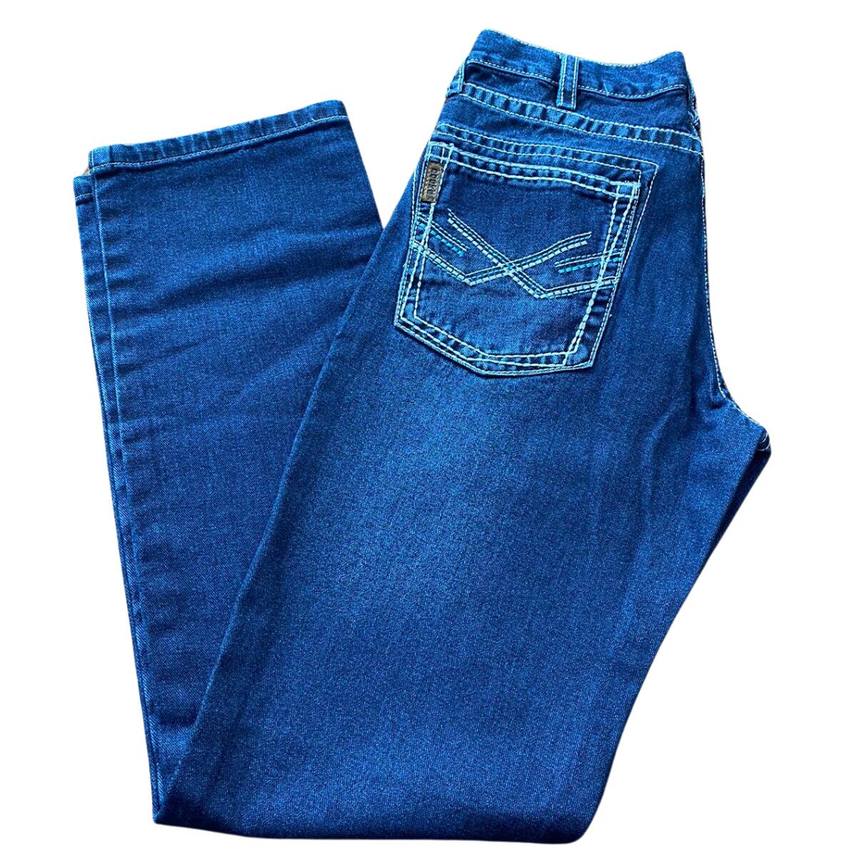 Comprar Calça Jeans Masculina Docks Bordada Azul Rock