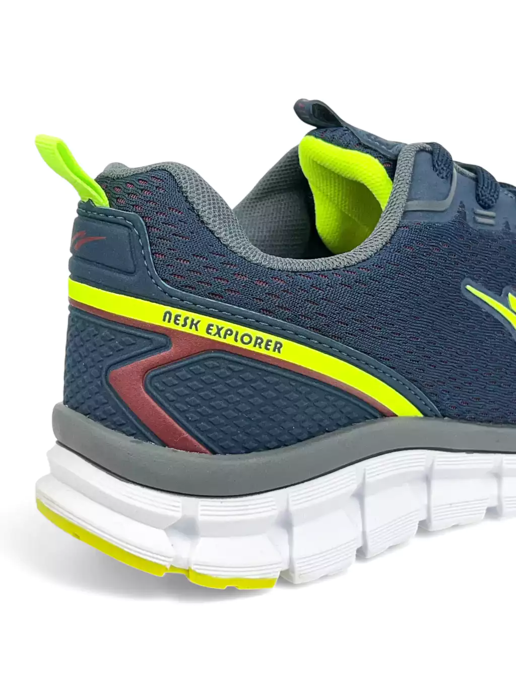 nesre6 Tênis Nesk Explorer Marinho Amarelo Fluor Esportivo Leve