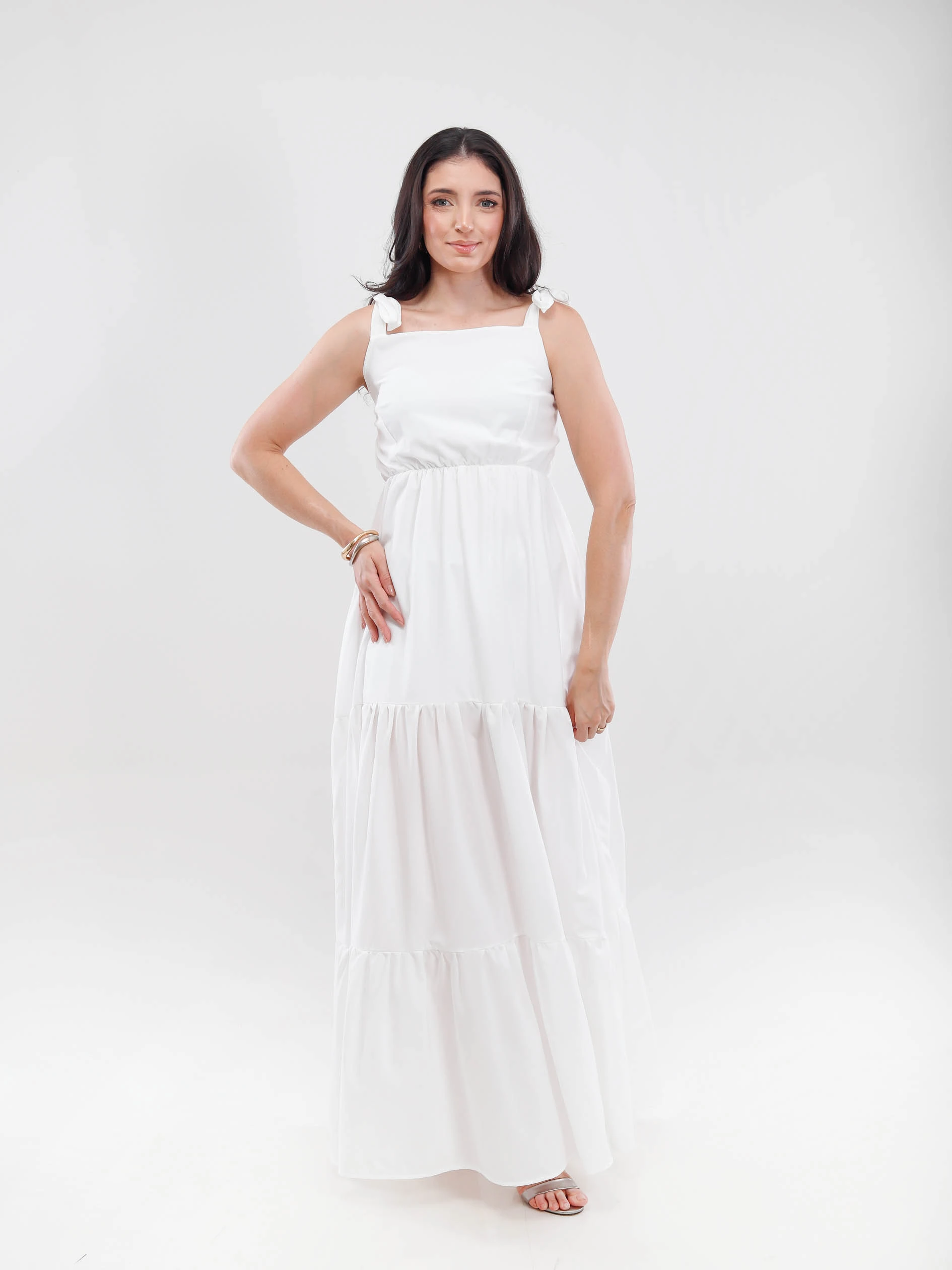 princess polly baby blue dress Julia Crepe Maxi Bridesmaid Dress main image 0