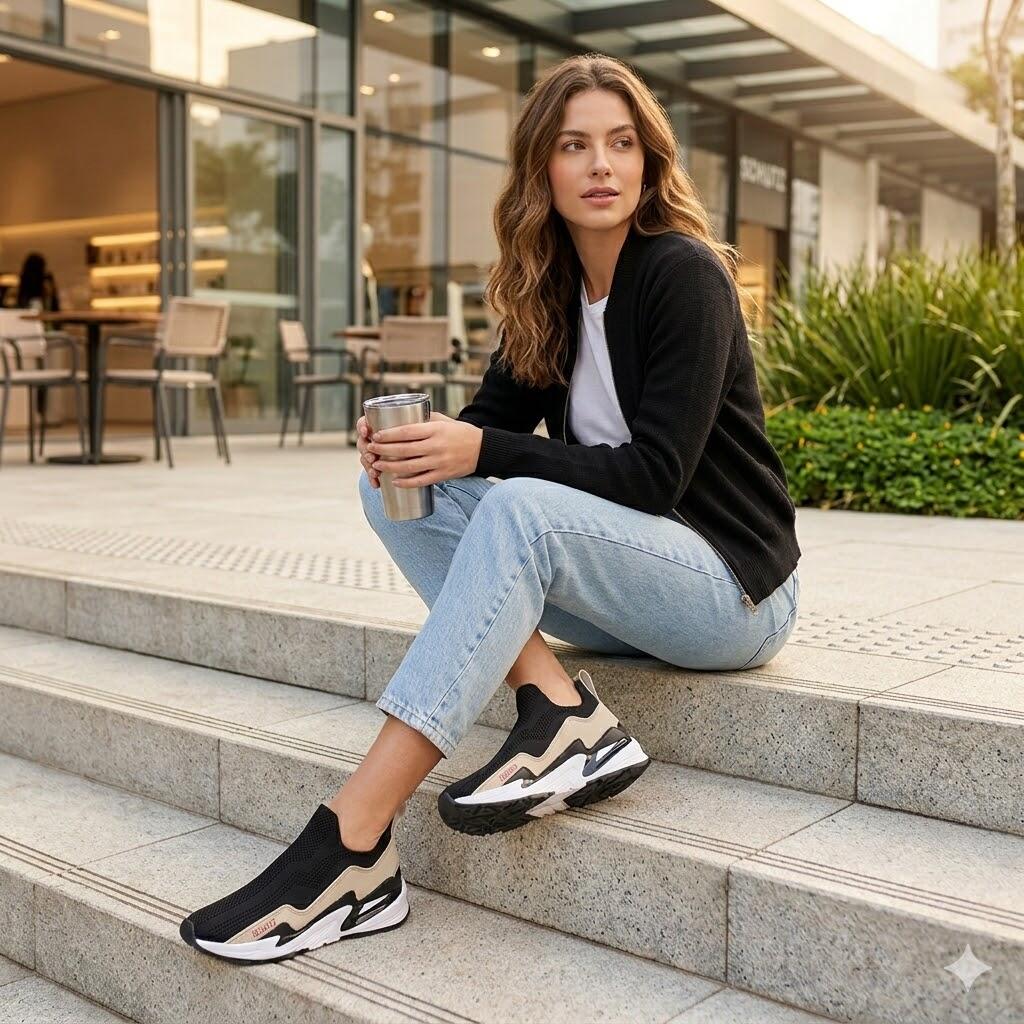 soda② Comprar Tênis Schutz Casual Slip On Knit S220370013 Preto