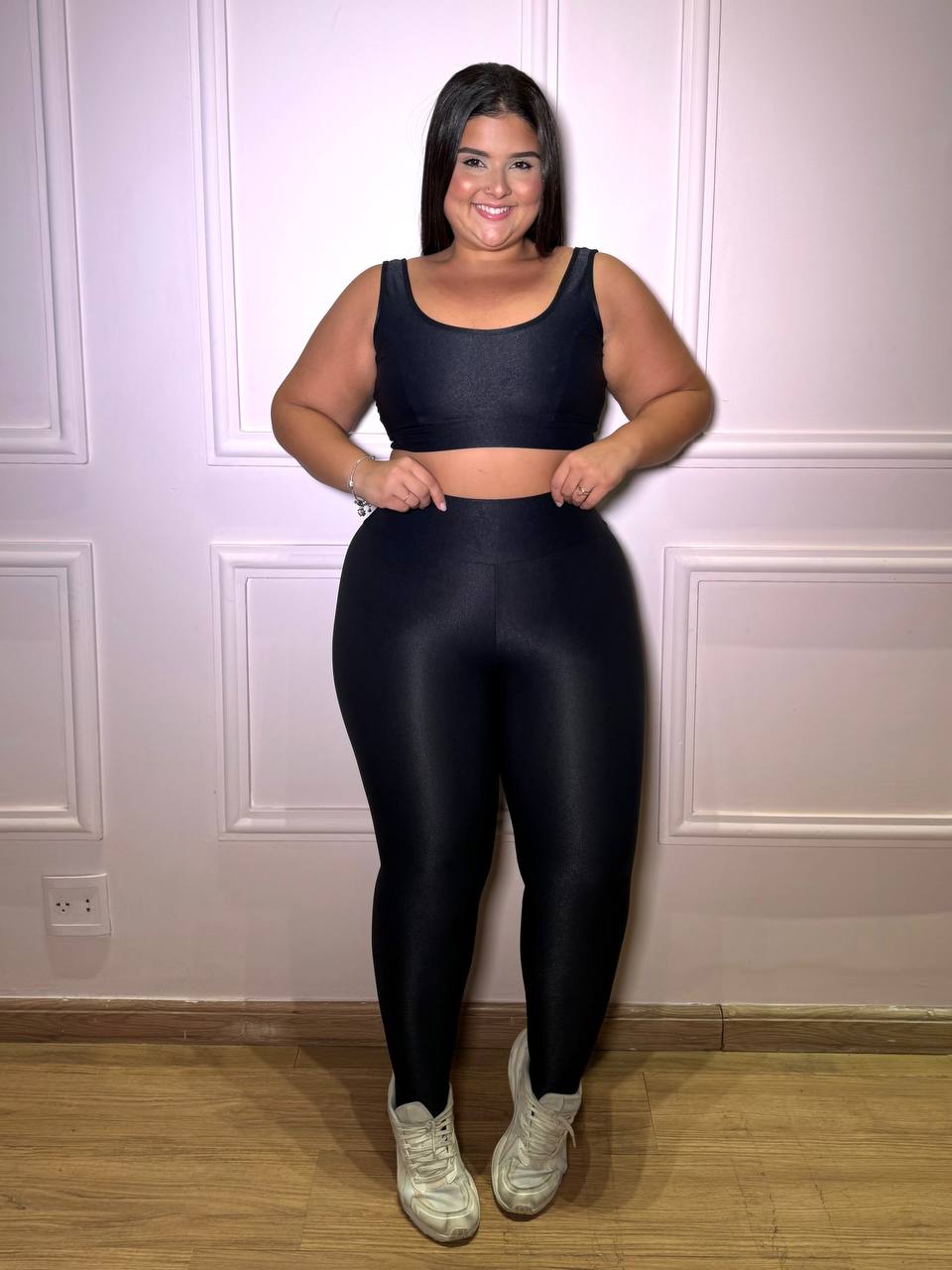 Comprar Legging Básica Compressão + Top Mariana Preto - Plus Size