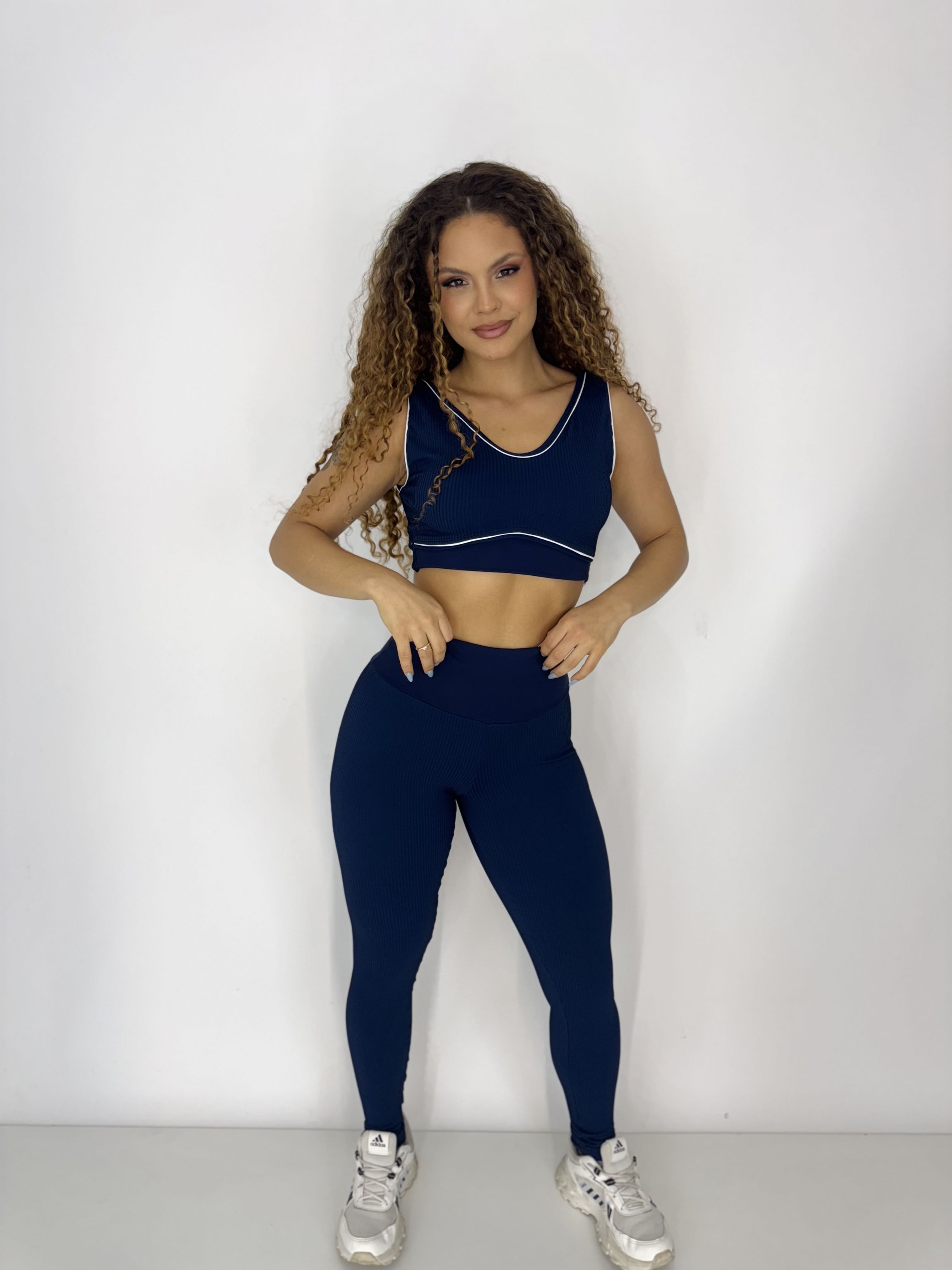 Comprar Legging Básica Jacquard 3D Top Betina Azul Marinho R