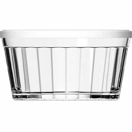 Tigela Americana 600 ml com Tampa Branca - Nadir