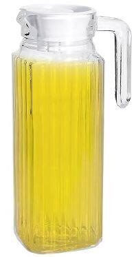 Jarra de vidro 1,1 litro com tampa para geladeira