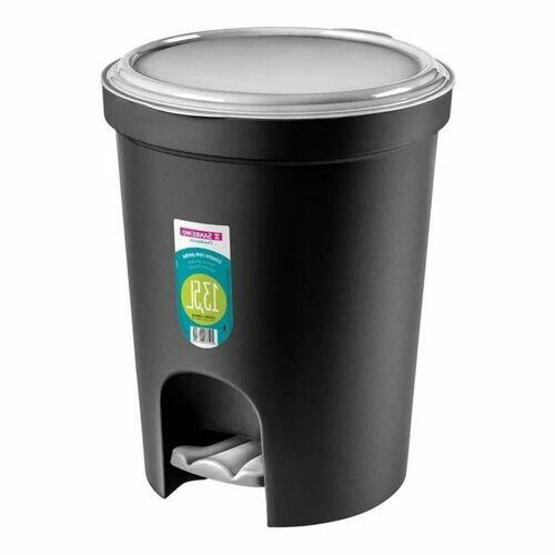 Lixeira Plástica com Pedal 6,6 Litros Preta - Sanremo