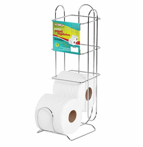 Suporte Papel Higiênico Cromado 4 rolos - Niquelart