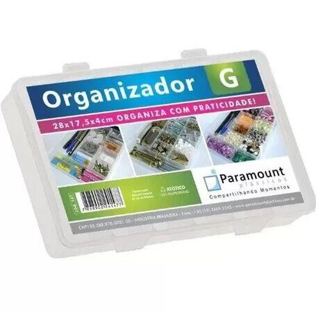 Organizador Box G 17,5x28x4 cm Cristal - Paramount