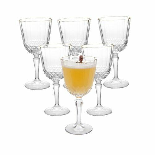 Jogo De 6 Taças Casambiente Classic Filete Dourado 300 Ml