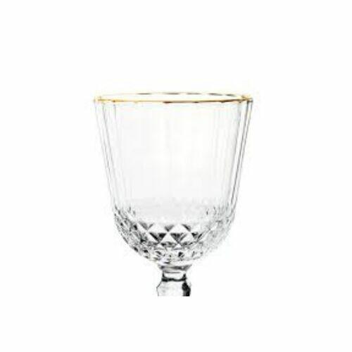 Jogo De 6 Taças Casambiente Classic Filete Dourado 300 Ml