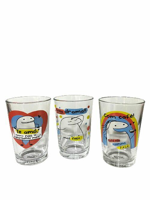 Conjunto 6 Copos Frases Sortidas Bentô 200ml