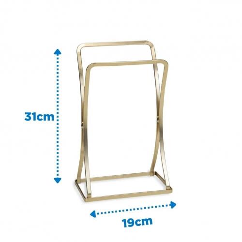 Porta Toalha de Rosto e Mão Bancada Dourado - Arthi