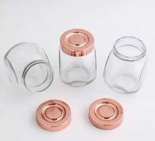 Porta Tempero Condimento Vidro 3 peças Rose Gold 190ml