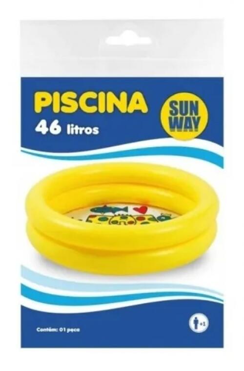 Piscina Inflável Infantil Amarela 46 Litros - Sun Way