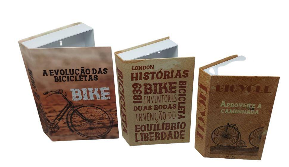 Trio livro fake caixa Evolução das bicicletas