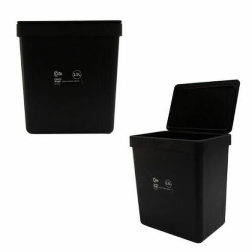 Lixeira Single 2,5L Preta - Coza
