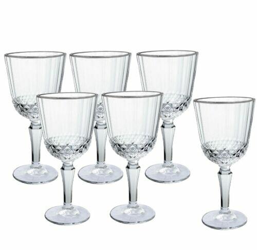 Jogo De 6 Taças Casambiente Classic Filete Prata 300 Ml