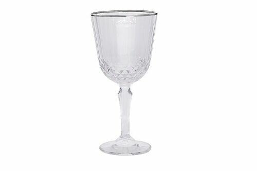Jogo De 6 Taças Casambiente Classic Filete Prata 300 Ml