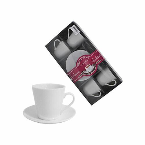 Jogo De Xicara Para Cafe De Porcelana Com 8 Pecas 150ml