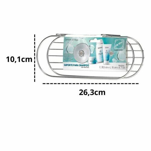 Suporte Shampoo Condicionador Com Ventosas - Arthi
