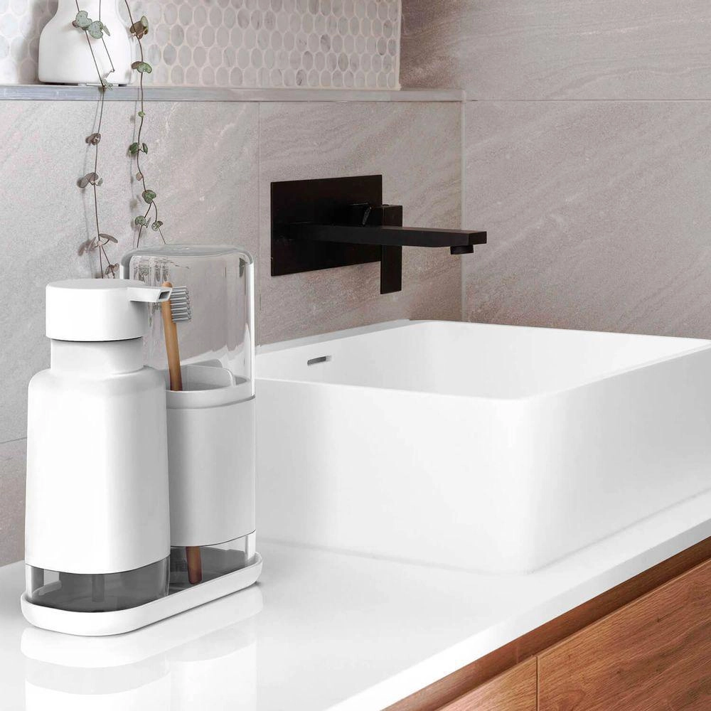 Porta Sabonete Líquido Dual Branco - Ou
