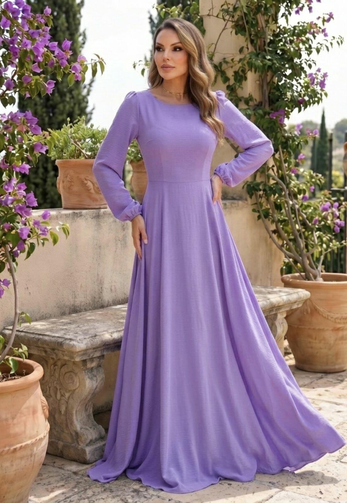 nana　xsサイズ Vestido Longo Costas Nuas Lavanda Juliana NM Nana Marie - a partir