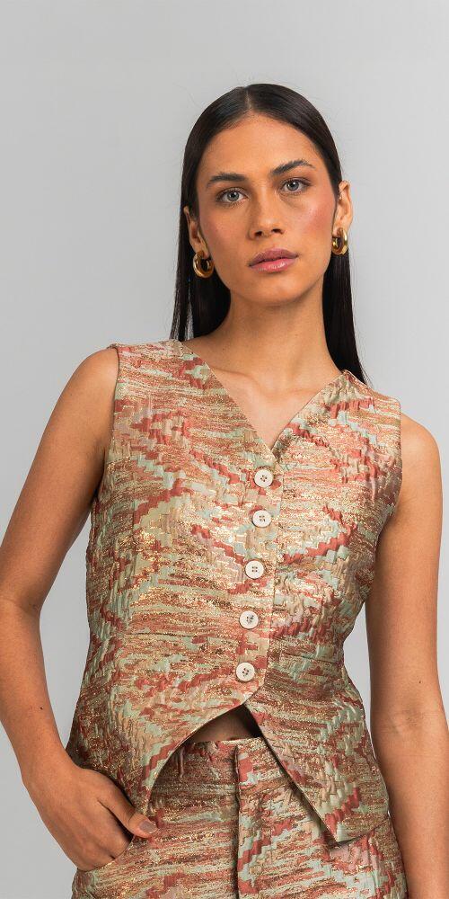 Comprar Colete Carol Jacquard Durga Bruna Paz Brand