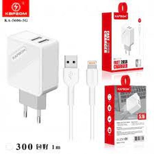 Carregador Kapbom v8/Ios/tipoC - 2 USB 5.1
