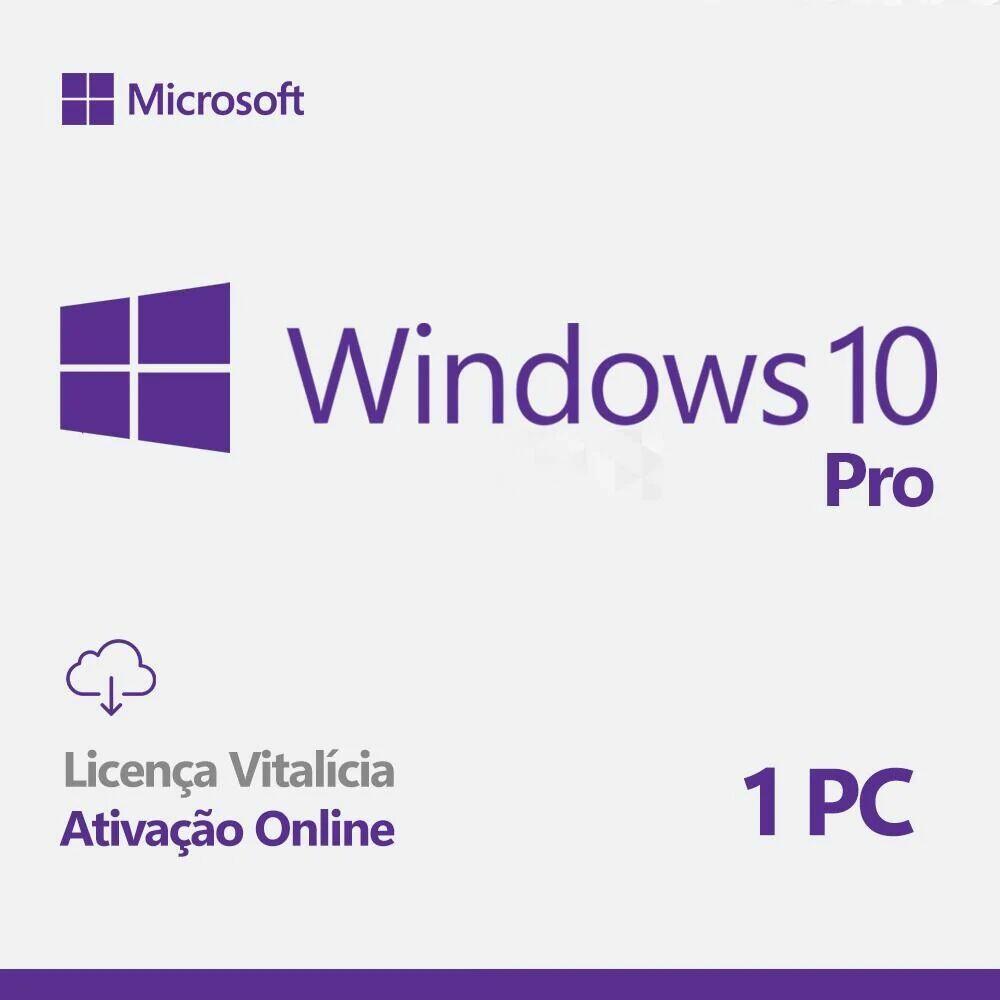 Comprar Chave Microsoft Windows 10 Pro 32/64 bits a partir de R46,46