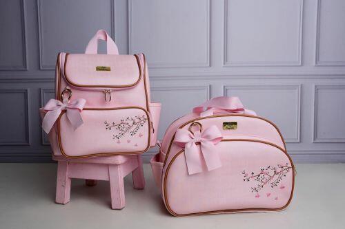 Combo Bolsa E Mochila Maternidade Pirulitando - Encanto Marfim
